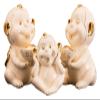 ALDEPO Sculpture Tabletop Ceramics Mini Monkey Statue Office Table Top Decor Figurine Gift Collection Statue (Color : White3) view 1