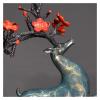 ALDEPO Sculpture Tabletop Copper Deer Decoration Living Room Entrance Cabinet Lucky Brass Deer Statue Ornament New Chinese view 3