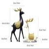 ALDEPO Sculpture Tabletop and Lucky Deer Furnishing Decoration New Chinese Light Luxury Deer Statue Living Room Entrance Bo Gu Rack Crafts Statue view 2