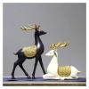 ALDEPO Sculpture Tabletop and Lucky Deer Furnishing Decoration New Chinese Light Luxury Deer Statue Living Room Entrance Bo Gu Rack Crafts Statue view 3