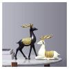 ALDEPO Sculpture Tabletop and Lucky Deer Furnishing Decoration New Chinese Light Luxury Deer Statue Living Room Entrance Bo Gu Rack Crafts Statue view 4