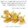 ALDEPO Sculpture Tabletop Wealth Figurine Golden Resin Chinese Zodiac Dragon Statue Office Table Top Decor Gift Collection Statue (Size : L) view 2