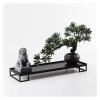 ALDEPO Sculpture Tabletop New Chinese-Style Desktop Podocarpus Bonsai Ornaments Indoor Desktop Ornaments Plant Desktop Decoration Statue view 3