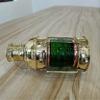 Brass Lantern Lamp Green Glass 5x10 inches Lamp Decorative Hanging Lantern Marine Ship Lamp Home Decor view 3