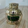 Brass Lantern Lamp Green Glass 5x10 inches Lamp Decorative Hanging Lantern Marine Ship Lamp Home Decor view 4