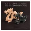 ALDEPO Sculpture Tabletop Peach Wood Dragon Ornaments Chinese Zodiac Dragon Sculpture Hand-Carved Statue That Brings Good Luck and Attracts Wealth Statue (Color : Natural, Size : S) view 2