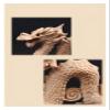 ALDEPO Sculpture Tabletop Peach Wood Dragon Ornaments Chinese Zodiac Dragon Sculpture Hand-Carved Statue That Brings Good Luck and Attracts Wealth Statue (Color : Natural, Size : S) view 4