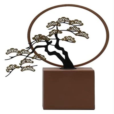 ALDEPO Sculpture Tabletop New Chinese Iron Art Pine Tree Crafts Indoor Living Room Desktop Decoration Entrance Jewelry (Size : Animal Horse)