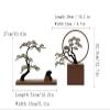 ALDEPO Sculpture Tabletop New Chinese Iron Art Pine Tree Crafts Indoor Living Room Desktop Decoration Entrance Jewelry (Size : Animal Horse) view 2