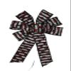 1 Pcs Small 5-6" Hand Made Red Glitter Hearts on Black Stripe Wreath Bow Valentine's view 2