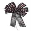 1 Pcs Small 5-6" Hand Made Red Glitter Hearts on Black Stripe Wreath Bow Valentine's view 3