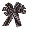 1 Pcs Small 5-6" Hand Made Red Glitter Hearts on Black Stripe Wreath Bow Valentine's view 4