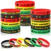 JUNEBRUSHS 42pcs Happy Juneteenth Silicone Bracelets,Party Favors Rubber Wristbands Accessories Freedom Black Freedom African Independence Day Patriotic Decoration Supplies view 1