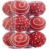 ChrisWish Red Christmas Ball Ornaments, Christmas Ball Decorations Shatterproof Plastic Hanging Pearl Balls for Holiday Party(70mm/2.76", 12ct) view 1