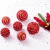 ChrisWish Red Christmas Ball Ornaments, Christmas Ball Decorations Shatterproof Plastic Hanging Pearl Balls for Holiday Party(70mm/2.76", 12ct) view 3
