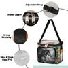 bisibuy Black Horse Running Clear Lunch Bag Stadium Approved PVC Plastic See Through Lunch box with Adjustable Strap for Sports Events Concerts Office view 4
