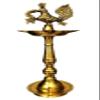 Devyom Brass Oil Lamp Kuthu Vilakku: Inauguration Festival Diya Peacock Design, 16 Inches (11314) view 1