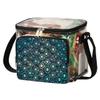 bisibuy Circle Ethnic Pattern Clear Lunch Bag Stadium Approved PVC Plastic See Through Lunch box with Adjustable Strap for Sports Events Concerts Office view 2