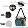 bisibuy Circle Ethnic Pattern Clear Lunch Bag Stadium Approved PVC Plastic See Through Lunch box with Adjustable Strap for Sports Events Concerts Office view 4