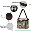 bisibuy 4th Of July American Flag Vintage Car Clear Lunch Bag Stadium Approved PVC Plastic See Through Lunch box with Adjustable Strap for Sports Events Concerts Office view 4