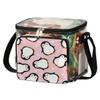 bisibuy Cute Penguin Clear Lunch Bag Stadium Approved PVC Plastic See Through Lunch box with Adjustable Strap for Sports Events Concerts Office view 2