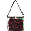 bisibuy Fruit Cherry Printing Clear Lunch Bag Stadium Approved PVC Plastic See Through Lunch box with Adjustable Strap for Sports Events Concerts Office view 1