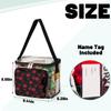 bisibuy Fruit Cherry Printing Clear Lunch Bag Stadium Approved PVC Plastic See Through Lunch box with Adjustable Strap for Sports Events Concerts Office view 3