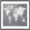 Amanti Art Framed Wall Art Print 31x41 Silver World by Design Fabrikken, Maps Wall Art, Modern Contemporary Decor, X-Large Poster Painting Artwork for Living Room, Bedroom, Bathroom, Kitchen, Office view 1