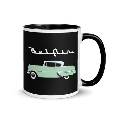 1954 Chevy Bel Air Surf Green Antique Classic Car Collector Cars Mug with Color Inside