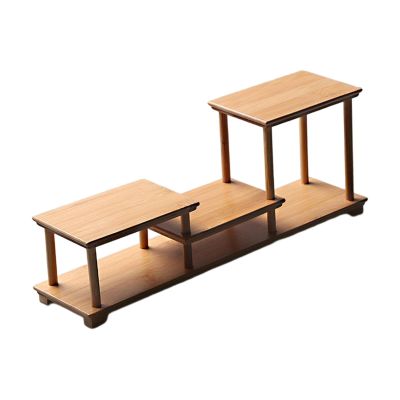 AAGAZA Tea Cup Stand Shelf Display Stand Counter Retail Riser Wood Display Stand for Perfume Collectibles Figure, B/818 (Size : D)