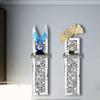 ZOLAPI Set of 2 Crystal Crush Diamond Candle Sconces, Gorgeous Silver Mirrored Wall Sconce, Candle Holder Glass Wall Decorations for Home Dcor, Living Room, Dining Room. view 3