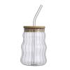 AAGAZA Household Glass Jar Durable Reusable Transparent Drinkware Coffee Cup High Borosilicate Glass for Kitchen Camping Coffee Milkshake Smoothies, A/515 view 1
