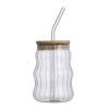 AAGAZA Household Glass Jar Durable Reusable Transparent Drinkware Coffee Cup High Borosilicate Glass for Kitchen Camping Coffee Milkshake Smoothies, A/515 view 2