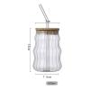 AAGAZA Household Glass Jar Durable Reusable Transparent Drinkware Coffee Cup High Borosilicate Glass for Kitchen Camping Coffee Milkshake Smoothies, A/515 view 4