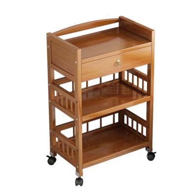 AAGAZA Corner Cabinet Modern Floor Cabinet Wooden Movable Tea Table Farmhouse Decor Shelves Organizer for Dining Room Living Room Bathroom Home, 50cm/691 (Color : 35cm)