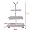 AAGAZA Wooden Serving Tray with Rings Handle Decorations 3 Leyer Cake Tower Counter Centerpieces Tabletop Cupcake Stand for Kitchen Thanksgiving, White/321 view 3