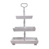 AAGAZA Wooden Serving Tray with Rings Handle Decorations 3 Leyer Cake Tower Counter Centerpieces Tabletop Cupcake Stand for Kitchen Thanksgiving, White/321 view 4