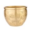 AAGAZA Brass Feng Shui Bowl, Planter Vase Money Jar Brass Fortune Cylinder Dried Flowerpot Chinese Character Treasure Bowl for Desktop Decor Accent/907 view 2