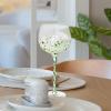 AAGAZA Elegant Goblet Champagne Flutes Drinkware Delicate Photo Props Decoration 14oz Drinks Glass for Holiday Bar Restaurant Housewarming Beverage, Green Flower/363 view 4