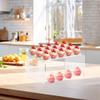 2 PC of 12'' Extra Large 5mm Thickness Clear Acrylic Risers, Acrylic Display Risers Shelf Showcase Fixtures for Jewelry, Display Stand for Amiibo Funko POP Figures, Cupcakes, Food Display, Cabinet- (12''x7.75''x6'', 2 sets view 3