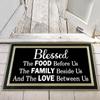 Funny Welcome Doormat - Bless Food Family Love Door Mat Home Mats God Bless Mat for Family Housewarming Gifts view 2