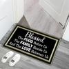 Funny Welcome Doormat - Bless Food Family Love Door Mat Home Mats God Bless Mat for Family Housewarming Gifts view 3