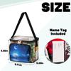 bisibuy Floral Waterlily Glitter Moon Star Clear Lunch Bag Stadium Approved PVC Plastic See Through Lunch box with Adjustable Strap for Sports Events Concerts Office view 3