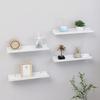 WEHUOSIF Wall Shelves 4 pcs,Wall Mount Shelf,Living Room Shelves,Floating Kitchen Shelves,Bathroom Wall Shelf Organizer,Bedroom, Living Room, Bathroom, High Gloss White 15.7"x3.5"x1.2" view 1