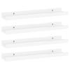 WEHUOSIF Wall Shelves 4 pcs,Wall Mount Shelf,Living Room Shelves,Floating Kitchen Shelves,Bathroom Wall Shelf Organizer,Bedroom, Living Room, Bathroom, High Gloss White 15.7"x3.5"x1.2" view 3