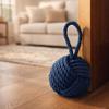 KPAVIR Handcrafted Cotton Rope Door Stopper with Handle  Heavy Decorative Door Stopper for Home & Office, Non-Slip Floor Protector, Modern Nautical Design (Blue) view 4
