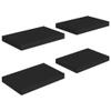 WEHUOSIF Floating Wall Shelves 4 pcs,Wall Shelf,Wall Mounted Shelves,Bedroom Storage and Organization,Storage Display Shelf,Floating Shelves,Bedroom Shelves,for Home, Black 15.7"x9.1"x1.5" MDF view 2