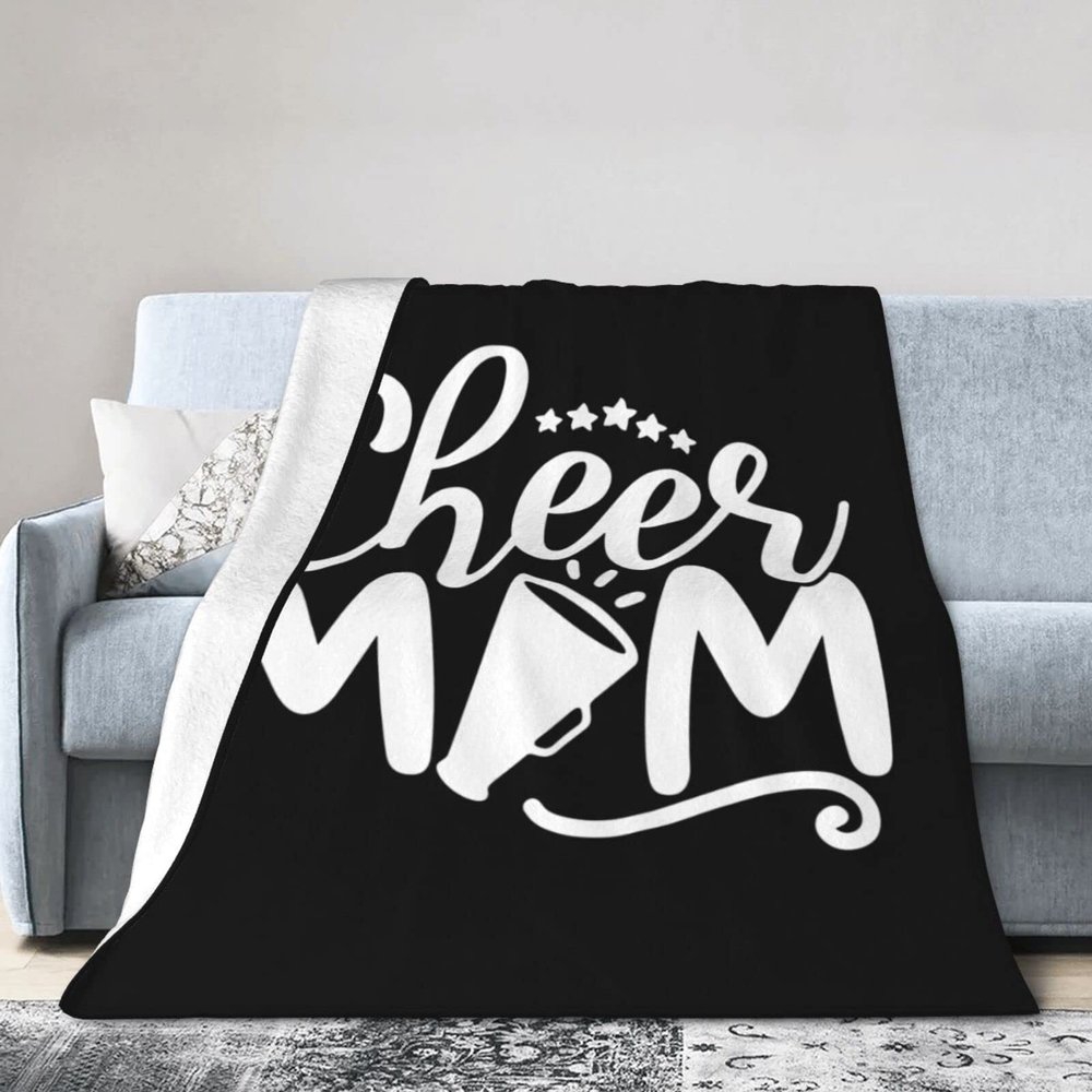 Cheer Mom Throw Blanket Super Soft Warm Fleece Blanket, Suitable for Sofa Home Decoration Travel 60"x50"