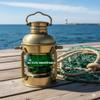 Vintage Brass Nautical Lantern with Green Glass  Antique-Style Maritime Ship Lantern, Handmade Brass Electric Lamp for Home Decor, Office, Collectors, Coastal & Rustic Interiors view 3