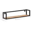 WEHUOSIF Wall Shelves 2 pcs,Wall Shelf,Wall Mounted Shelves,Rustic Wall Shelves,Decorative Shelves,Bedroom Storage and Organization,Plant Shelf Indoor,Knick Knack Shelf, 31.5" Solid Acacia Wood view 2